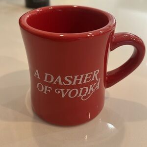 Alice & Wonder Chicago Red Christmas Coffee Mug, A Dasher of Vodka